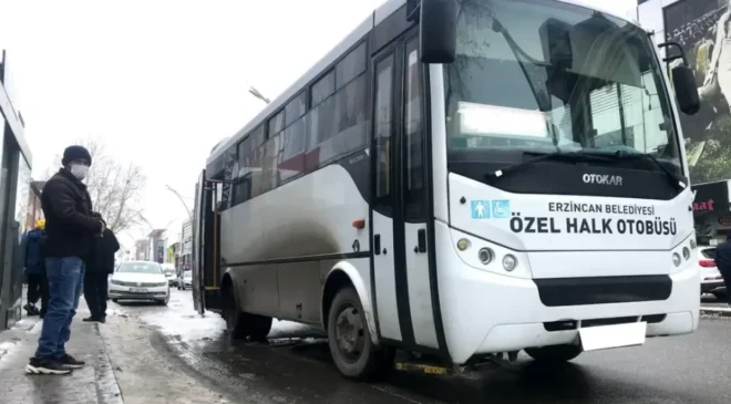 Erzincan’da halk otobüsü ücretlerine zam