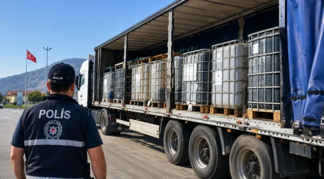 Iğdır’da TIR dorsesinde 9 ton kaçak akaryakıt ele geçirildi